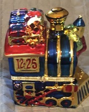Caixa de música de trem de Natal articulada. Cerâmica/vidro Works .Plays Comfort And Joy 6"", usado comprar usado  Enviando para Brazil