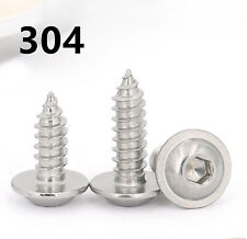 304 Edelstahl Linsenkopf mit Flansch Innensechskant Blechschrauben M3 M4 M5 M6 comprar usado  Enviando para Brazil