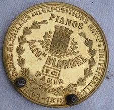 Bougeoirs poignees medaille d'occasion  Pont-sur-Yonne