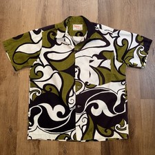 Camisa masculina vintage anos 60 importada do Taiti algodão havaiana floral hippie discoteca grande comprar usado  Enviando para Brazil