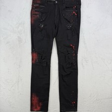 Jeans Rockstar Original Masculino Preto Thrashed Slim Demna Pintor Aflito Tamanho 36 comprar usado Jeans Rockstar Original Masculino Preto Thrashed Slim Demna Pintor Aflito Tamanho 36 comprar usado  Enviando para Brazil