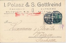 Warszawa Warszawa 1917 I. Potasz & S. Gottfreind Zalewski No. 16 Pocztówka na sprzedaż  Wysyłka do Poland