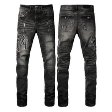 Usado, Calça jeans AMIRIS masculina letras moda reparo cintura baixa skinny jeans comprar usado Usado, Calça jeans AMIRIS masculina letras moda reparo cintura baixa skinny jeans comprar usado  Enviando para Brazil