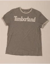 Camiseta masculina gráfica ajuste regular TIMBERLAND cinza algodão DO28 comprar usado  Enviando para Brazil