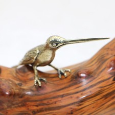 Faca de chá beija-flor decoração para casa artes bronze maciço pássaros estatuetas estátua antiga comprar usado  Enviando para Brazil