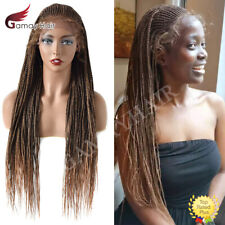 Usado, Micro Cornrow Box Torção Trançada Renda Frontal Peruca Cabelo de Bebê Kanekalon Sintético EUA comprar usado  Enviando para Brazil