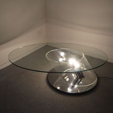 Italian "Ipomea" Glass and Steel Coffee Table lamps by Rimadesio, Italy, 1970s comprar usado  Enviando para Brazil
