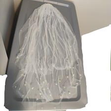 White beaded veil for sale  Colorado Springs