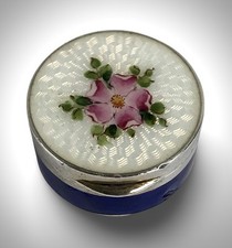 silver enamel pillbox for sale silver enamel pillbox for sale CHELTENHAM