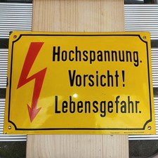Schild emaileschild hochspannu gebraucht kaufen  Deutschland