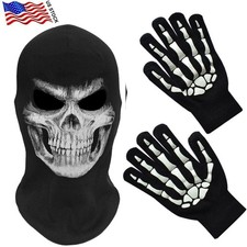 Usado, Boné de máscara facial quente esqueleto caveira balaclava para Natal Halloween com luvas comprar usado Usado, Boné de máscara facial quente esqueleto caveira balaclava para Natal Halloween com luvas comprar usado  Enviando para Brazil