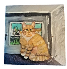 Quadetto gatto dipinto usato  Vivaro Romano