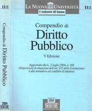 Compendio diritto pubblico. usato  Italia