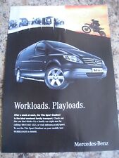 Workloads playloads vito for sale  BRISTOL