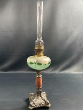 Lampada Petrolio Fine XIX Serbatoio con Motivo Decorativo Floreale Smalto Sterzo comprar usado  Enviando para Brazil