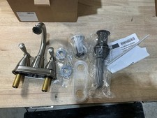 Usado, MOEN Banbury 4 pol. Conjunto central de torneira de banheiro com alça dupla em níquel escovado comprar usado  Enviando para Brazil