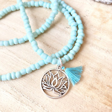 Boho kette lotusblume gebraucht kaufen  Liederbach