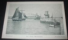 Usado, Cartão postal antigo estilo foto real CUMBRIA PIERES WHITEHAVEN BARCO A VAPOR VELEIRO comprar usado  Enviando para Brazil