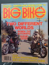 BIG BIKE MAGAZINE JAN 78 Vol 1 No 10. Suz GS750C Hon CB750A Auto The Rock Store comprar usado  Enviando para Brazil
