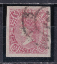 1865 - España - Edifil 69 - 2 Cuartos Carmin Matasello  rueda carreta 3 Cadiz comprar usado  Enviando para Brazil