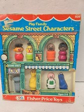 Vintage Fisher Price Postacie z Ulicy Sezamkowej #939 z pudełkiem Oscar Cookie Monster na sprzedaż  Wysyłka do Poland