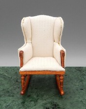 Cadeira de balanço antiga Bespaq vintage escala 1/2 casa de bonecas miniatura 1:24 comprar usado  Enviando para Brazil
