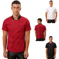 Casaco de chef profissional masculino feminino peito duplo jaqueta chef uniformes de cozinha comprar usado  Enviando para Brazil