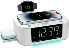 Emerson SmartSet Dual Alarm Clock Radio Bluetooth Speaker Wireless Charging for sale  Chicago