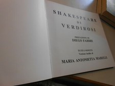 Libro shakespeare verdirosi usato  Fonte Nuova