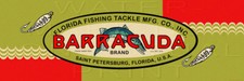 Usado, Iscas Barracuda reproduzidas 24" X 8" banner de lona comprar usado  Enviando para Brazil