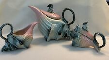 Casco "Ebb Tide" 1950's Seahorse Conch Seashell Tea conjunto de café conjunto com 5 peças comprar usado  Enviando para Brazil
