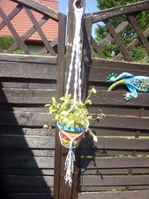 Weiße makramee ampel gebraucht kaufen  Waltershausen