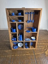 Vitrine de parede vintage miniatura de artigos de esmalte para casa de bonecas, usado comprar usado  Enviando para Brazil