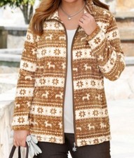 Kuschelige fleecejacke cognac gebraucht kaufen  Deutschland