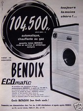 Publicité 1958 bendix d'occasion  Compiègne