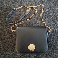 Usado, Bolsa concha POPPY LISSIMAN SOUTH BEACH preta com corrente alça de ombro comprar usado  Enviando para Brazil