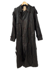 mens leather trench coat for sale  RUGBY