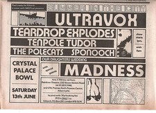 ULTRAVOX / MADNESS Crystal Palace 1981  UK Press ADVERT 12x8 inches comprar usado  Enviando para Brazil