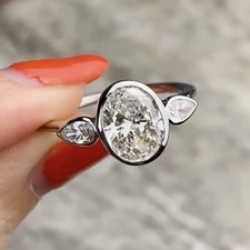 2.4tcw oval moissanite for sale  USA