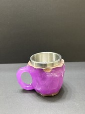 Canecas de café cristal mineral resina roxa com alça elegantemente limpa comprar usado  Enviando para Brazil