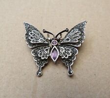 Broche borboleta vintage prata esterlina 925 com corpo de ametista comprar usado  Enviando para Brazil