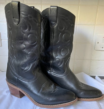 Black leather vintage for sale  IPSWICH