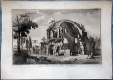 Stampa antica Roma tempio minerva medica termini giuseppe vasi veduta XIX sec comprar usado  Enviando para Brazil