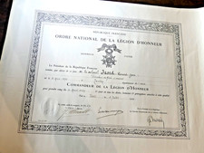 1929 diplôme commandeur d'occasion  Morestel