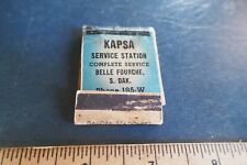 Vintage Matchbook Kapsa Service Station Belle Fourche Dakota do Sul Lote 24-54-C comprar usado  Enviando para Brazil