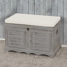 Holztruhe sitzbank aufbewahrun gebraucht kaufen  Welzheim