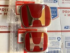 Conjunto de 2 peças Honda Fit GE 09 - 13 JDM vermelho H dianteiro traseiro tipo R logotipo emblema grade comprar usado  Enviando para Brazil
