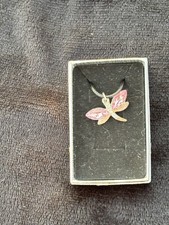 Pink dragonfly necklace for sale  Telford