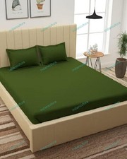 Cama Hoja Con Funda de Almohadón 1800 Contar Profundo Bolsillo Microfibra Green, usado comprar usado  Enviando para Brazil