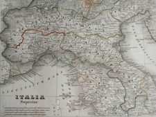 Antigua Papel Italia Norte Grabado Media '800, usado comprar usado  Enviando para Brazil